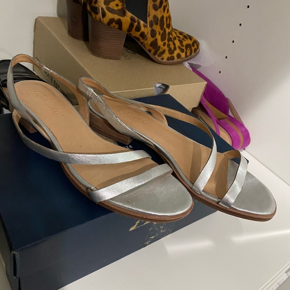 Madewell Silver Heidi Slingback Sandals - 7 - Picture 7 of 10